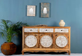 Indian Solid Wood Hand Carved Sideboard